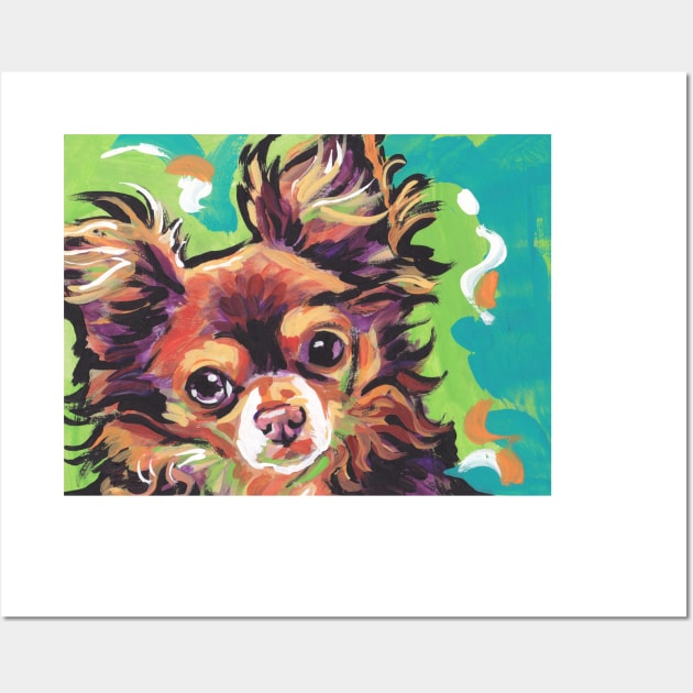 Chi Chi Dog Bright colorful pop dog art Wall Art by bentnotbroken11